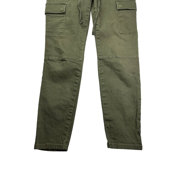 Rewash Womens High Rise Cargo Pants Size 5/27 Skinny Olive Green Cotton Blend - Picture 3 of 8